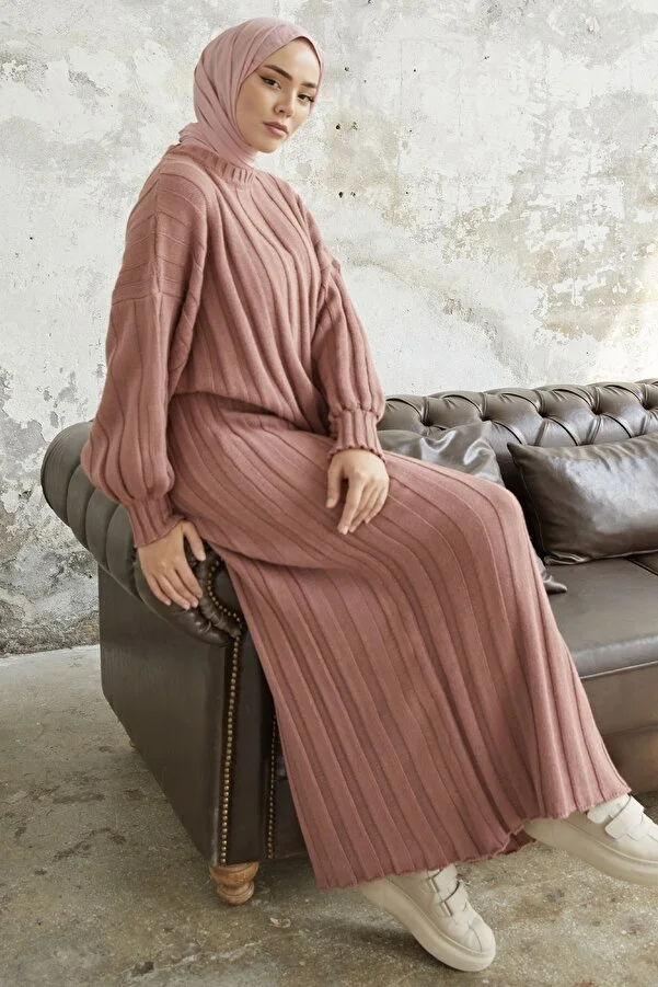 InStyle Lovisa Ribbed Knit Dress - Maxi Length, 7 Colors Available