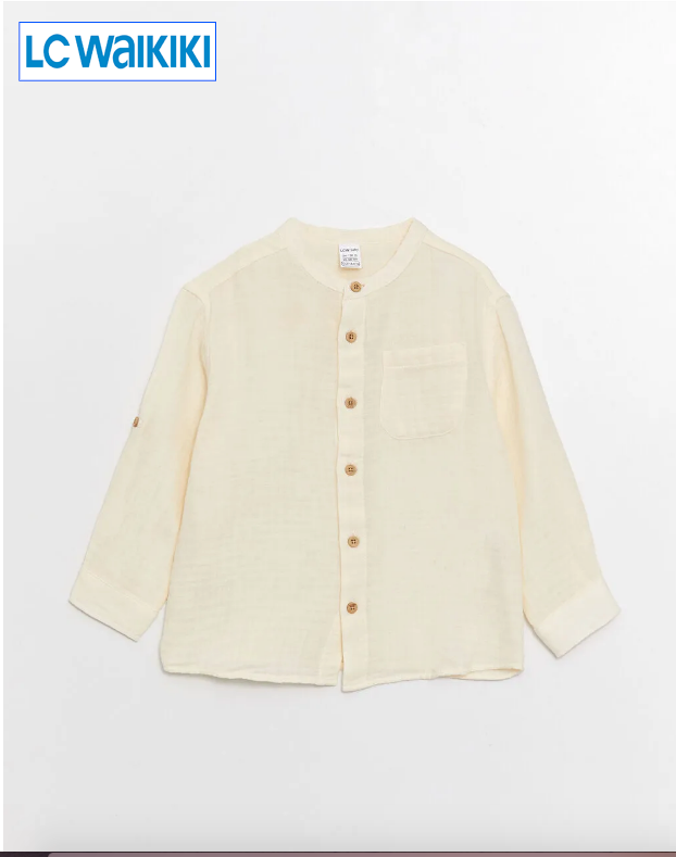 LCW طفل الياقة كم طويل الأساسية طفل رضيع قميص