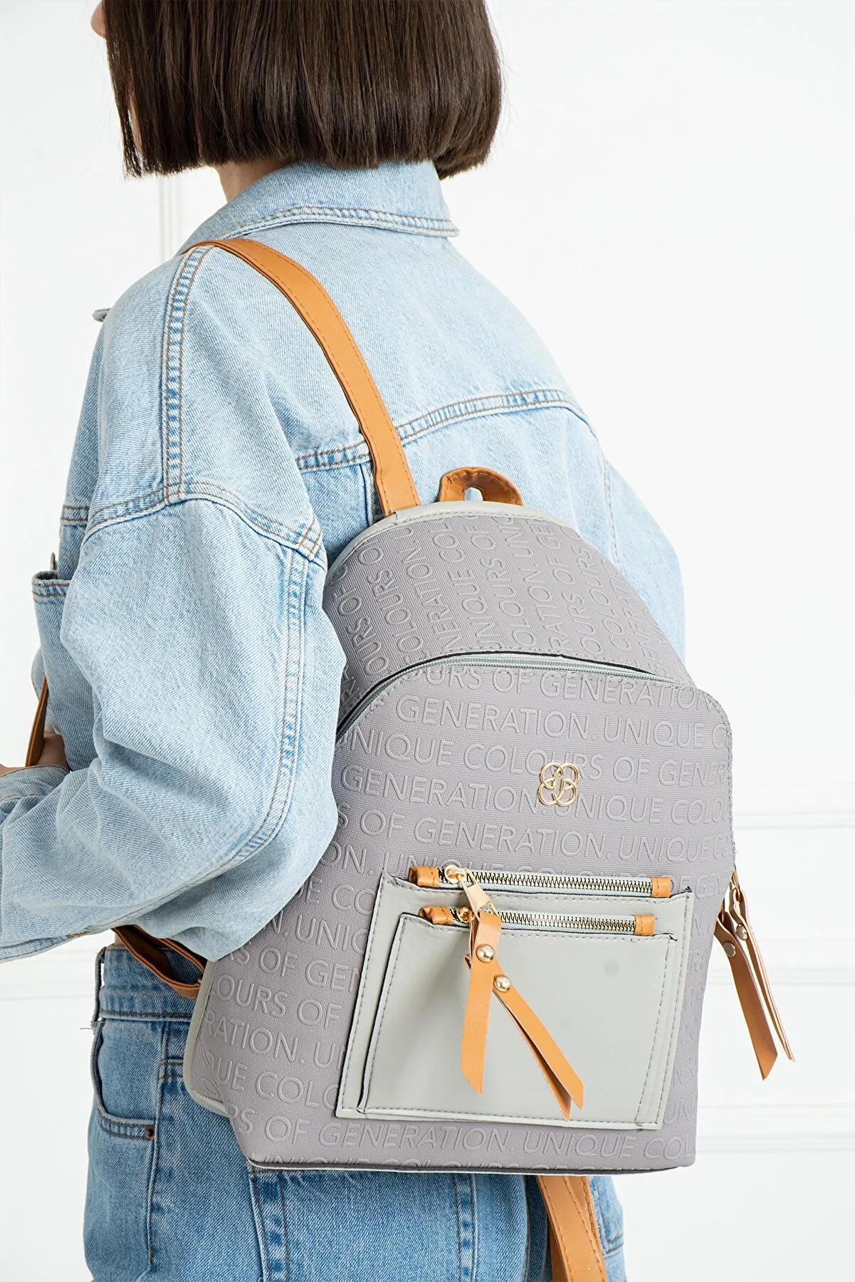 Exquisite Patterns: besmoda's Stylish Backpack with Front Pocket