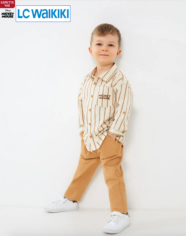 2-Piece Infant Toddler Mickey Mouse Long Sleeve Shirt and Pants by LCW