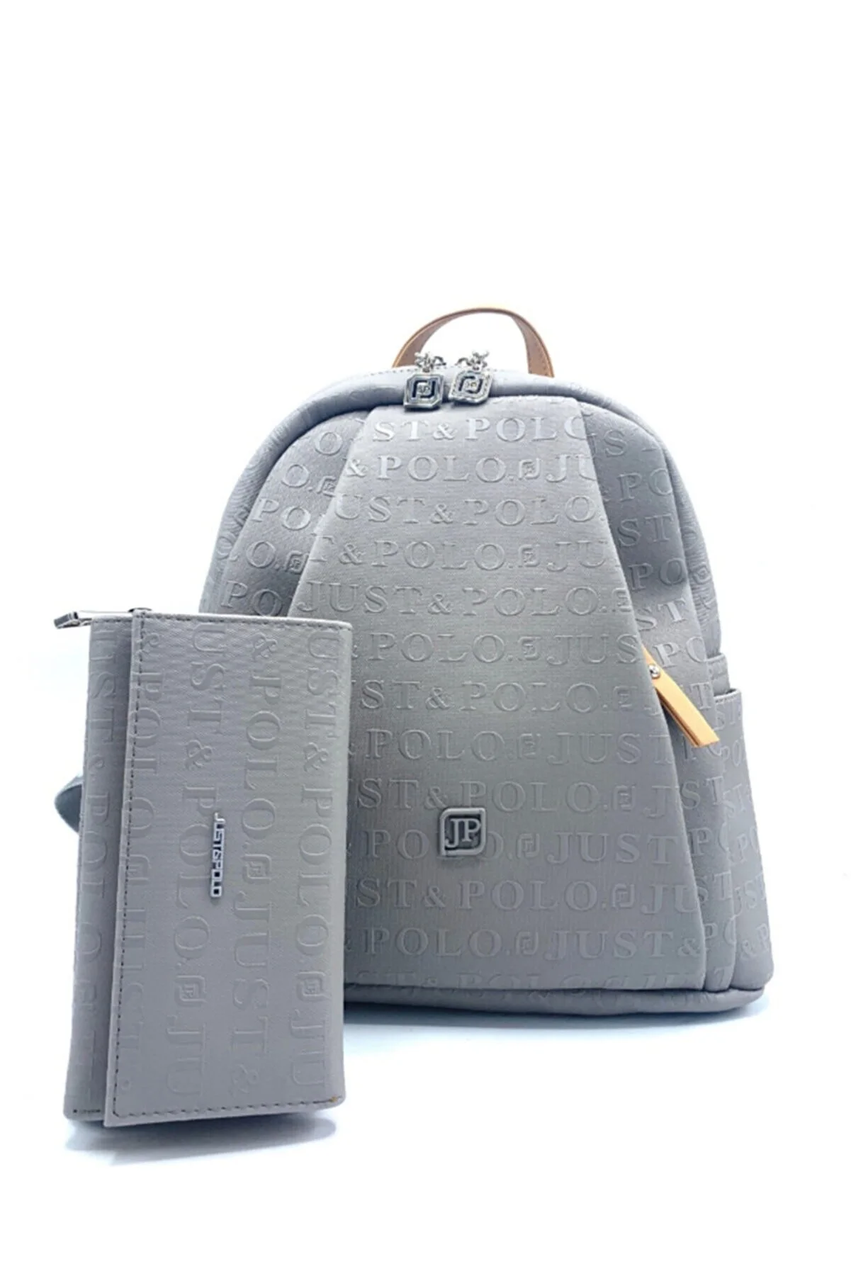 Just Polo New Season Gray Women's Backpack and Wallet Combo MAYNIJUST40401002