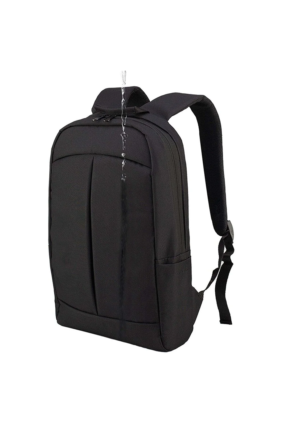 Beutel 15.6" - 16.1" Notebook Computer Laptop Backpack - Waterproof Fabric and Zipper - Black