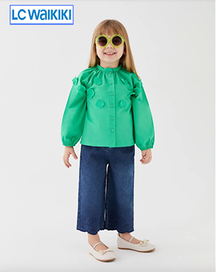 Basic elasticated waistband kids jeans