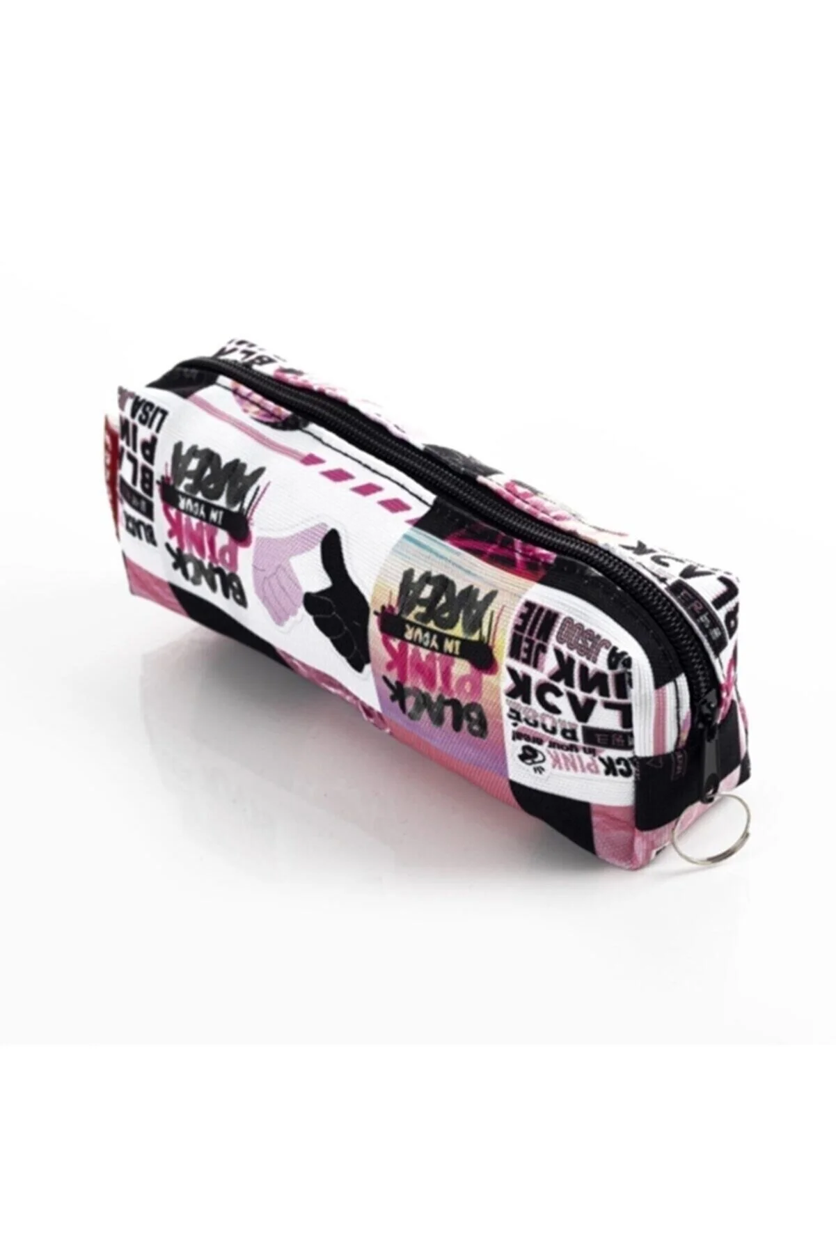 Muyoso Black Pink Design Pencil Case - Pen Holder